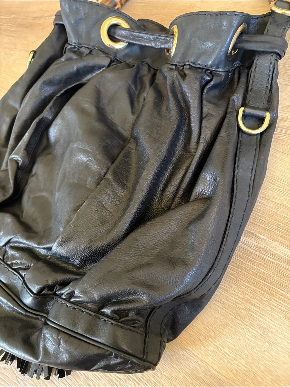 Gucci black drawstring